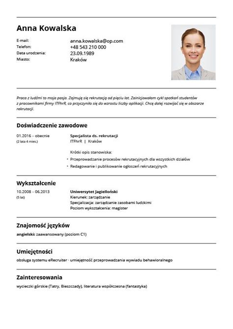 Kreator CV Pracuj.pl .
